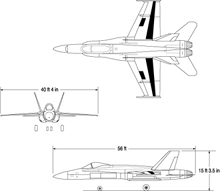Three-view drawing of  AAW.