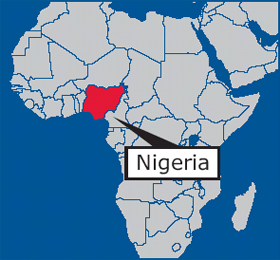 Map of Africa: Nigeria