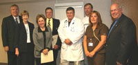 Ashland MMC President Daniel Hymans, HR Director Kathy Carlson, Secretary Gassman, CEP Executive Director Steve Terry, MMC Employees Dennis Kontny, Jerry Seitz and JoAnne Koosmann, and CEP Board Chairman Dan Racette.