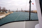 R/V Lake Guardian entering the Welland Canal at Port Colborne, Ontario. 16 April, 2003, headed for Lake Ontario.