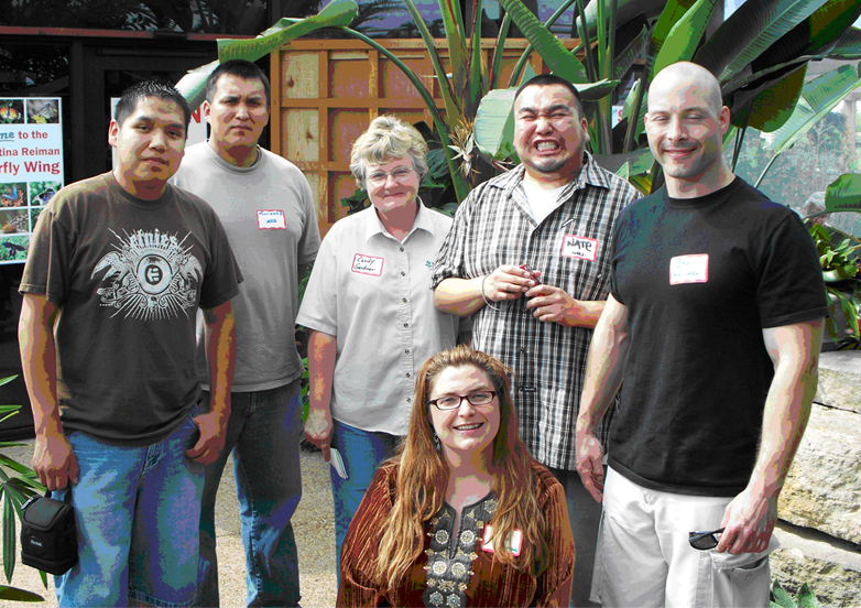 Left to right: Lamour Peshtony, Marcus Begay, Candice Gardner, Carolyn Lawrence, Nate Etsitty, Ben Herman