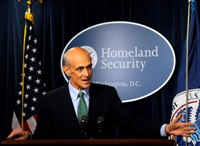 Department of Homeland Security Secretary Michael Chertoff speaks on State of Immigration and the No Match Rule at Ronald Reagan Building and International Trade Center Oct. 23 (DHS Photo/Lutz)