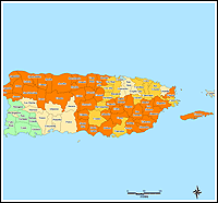 Mapa de condados declarados del desastre 1552