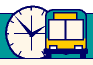 Art: bus and clock