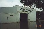 The old Gays Mills location surrounded by floodwater