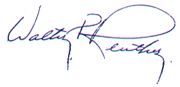 Walter P. Reuther Signature