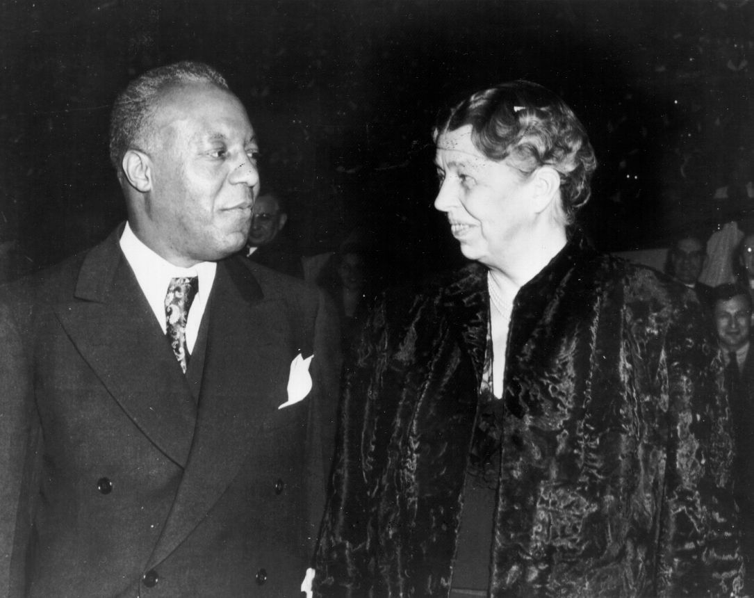 A. Philip Randolph with Mrs. Eleanor Roosevelt