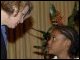 Secretary Spellings talks with a student at the Council of the Great City Schools legislative and policy conference in Washington, D.C.