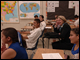 Secretary Spellings sits in on a class at Webb Middle School in Austin, Texas.