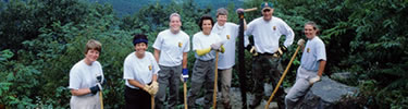 A PATC trail crew poses for a photo in Shenandoah National Park.