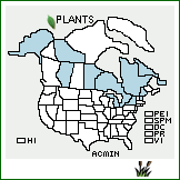 Distribution of Achillea millefolium L. var. nigrescens E. Mey.. . 