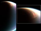 Cassini's visual and infrared mapping spectrometer has imaged a huge cloud system covering the north pole of Titan