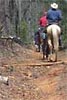 [Photo] Two horseback riders on a worn trail.