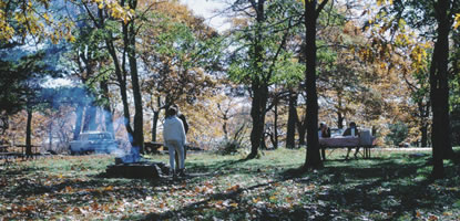 Shenandoah visitors enjoy a splendor of fall foilage at Pinnacles Picnic Grounds.
