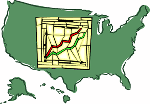 Image of U.S. national map with superimposed graph