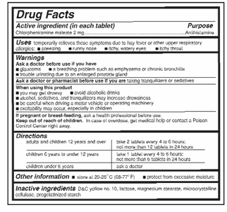 (Example of a Drug Facts label.)
