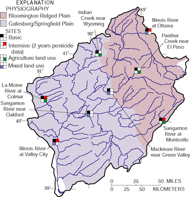 Map showing Stream Chemistry