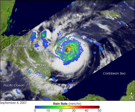 Hurricane Felix Image. Caption explains image.