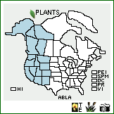 Distribution of Abies lasiocarpa (Hook.) Nutt.. . Image Available. 