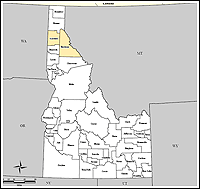 Map of Declared Counties for Disaster 1781