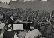 Concert given with members of the Israeli Philharmonic for the armed forces in Beersheba, Israel