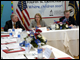 Secretary Spellings hosts a roundtable discussion with city leaders and school board members at Fourth Street Elementary in Newport, Kentucky.