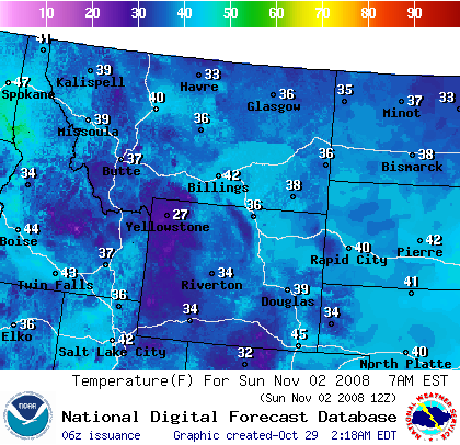 National Digital Forecast Database Image