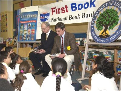 Deputy Secretary Simon and Chip Gibson, president of Random House Children's Books, read to students at Public School 50 in New York City.  The reading was held to celebrate the distribution of 55,000 books to elementary students across the country.  The books were donated by Random House and are being distributed by First Book.