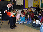 Congressman Lynch reads “Horton Hears a Who” to first graders at the Cleveland Elementary School in Norwood on Read Across America Day