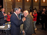 Congressman Lynch presents the Bronze Star to Milton resident John Goff for his service during World War II