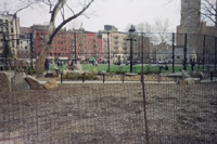 Picture of a playground and apartment complex