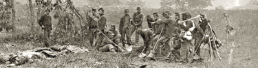 historic image of Union burial crew