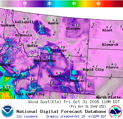 National Digital Forecast Database Image