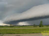 Shelf cloud north of Peoria, 6/5/2005.  Photo by DC Young.