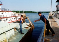 Photo of the Boat Docking on the river