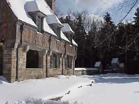 Jordan Pond Gatehouse in winter