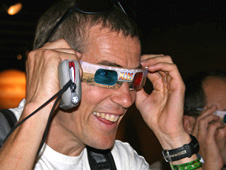 South African James Pittman sees Martian landscape through 3-D glasses at EAA AirVenture 2008