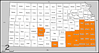 Map of Declared Counties for Disaster 1711