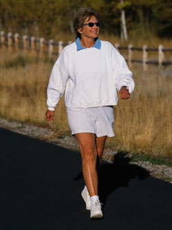 Picture of a senior woman walking