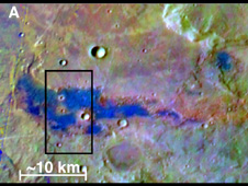 image of southern highlands of mars and chloride salt deposits