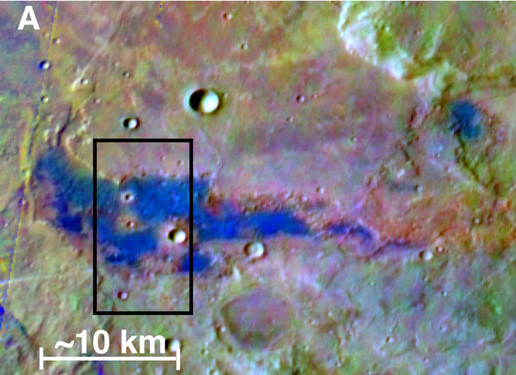 image of southern highlands of mars and chloride salt deposit