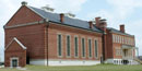 Entrance to Visitor Center on south end of building