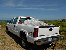 Beach clean up at Kennedy Space Center