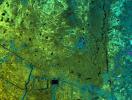Radar Image with Color as Height, Lovea, Cambodia