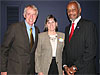 Roger Hathaway, Jeanne Finstein and Steve Knighton pose for a photograph