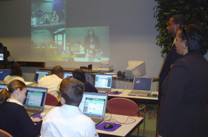 A video-conference introduced students from France and the U.S. to scientists from the CALIPSO and CloudSat missions, helping the students to learn more about weather, climate and air quality.