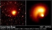 Hubble Sees Material Ejected From Comet Hale-Bopp