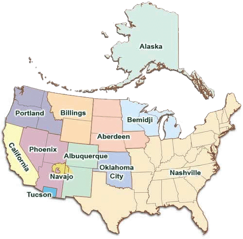 Map of IHS Areas