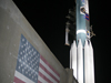Delta II with flag