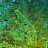 Radar Image with Color as Height, Old Khmer Road, Cambodia